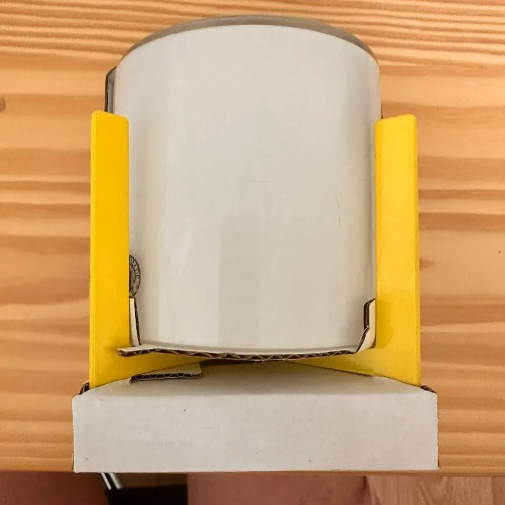 Ikea‎ Köpglad Tea Light Candle Holder Lantern White Glass with Yellow Base 4